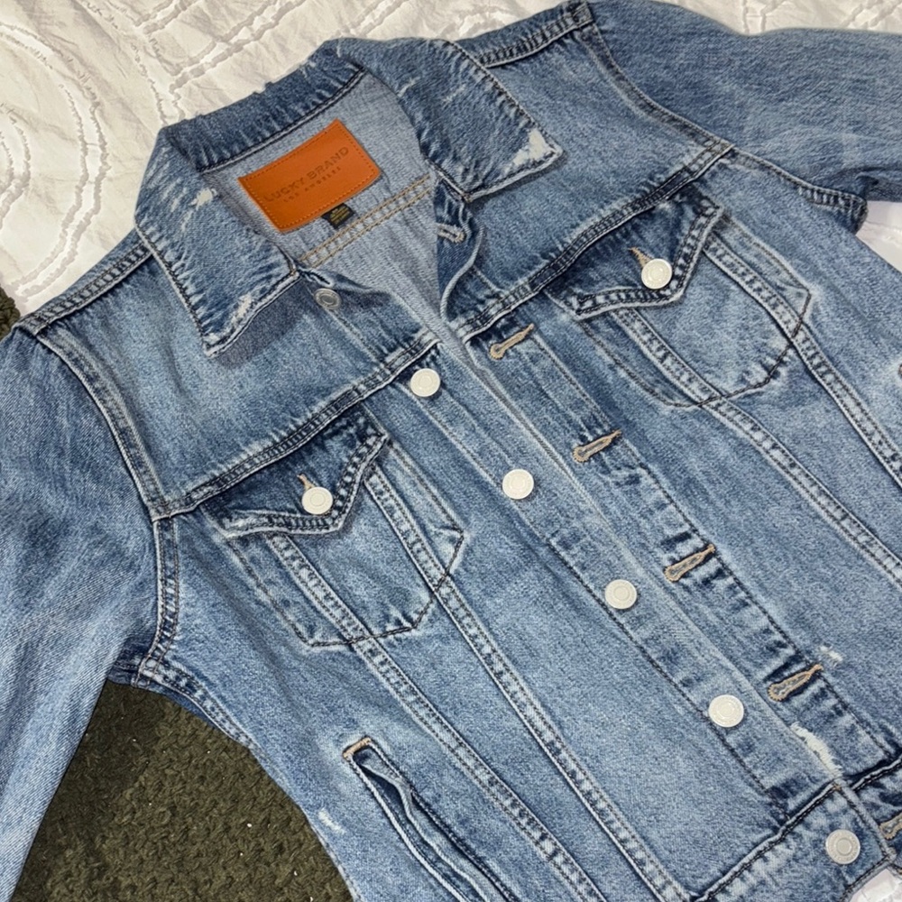 Denim Jacket with Button Details